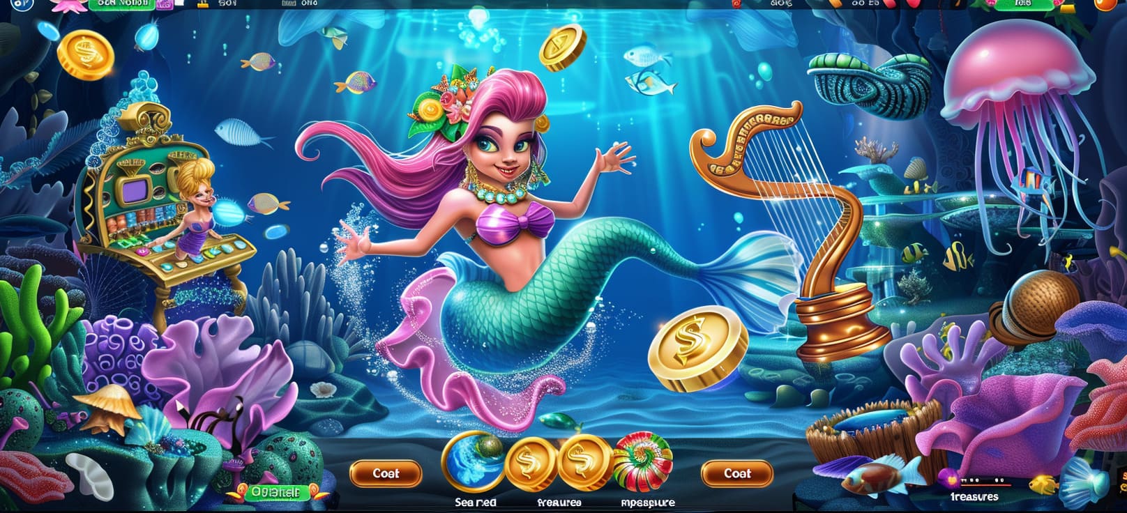 Caça-níqueis de sereia online com tesouros do mar no 073bet cassino